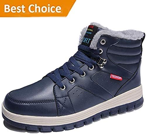 KRIMUS Mens Winter Ankle Sneaker Boots/Mens Snow Boots/High Tops Men/Cold Wether Boots/Winter Boots with Fur Lining for Outdoor