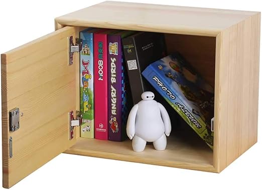 Amazon Com Wooden Storage Cube Box With Lock Storage Bina Box