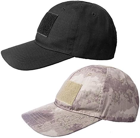 2 Pack of Military Tactical Constructed Operator Patch Baseball Caps