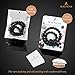 BEADNOVA Black Lava Beads Natural Crystal Beads Stone Gemstone Round Loose Energy Healing with Crystal Stretch Cord for Jewelry Making (10mm, 32-34pcs)