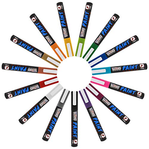 Water Based Premium Paint Pen Markers from U.S. Art Supply 15 Color