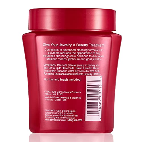 CONNOISSEURS Fine Jewelry Cleaner Solution for Gold, Platinum, Diamonds