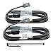 2x Official Samsung 11pin Micro (5ft) USB Black Cable + Stylus Kit - For Galaxy S/S2/S3/mini/S4/S6/S7/Note/1/2/4/5/Edge Tab3/Tab4