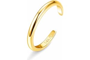 HAIAISO 14k Gold Filled Toe Rings Adjustable Toe Ring for Women Thin Toe Rings Open Band Toe Ring Summer Beach Foot Jewelry S