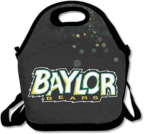 BakeOnion Baylor University Bears Letter Lunch Tote Bag Lunch Box Neoprene Tote For Kids And Adults For Travel And Picnic School