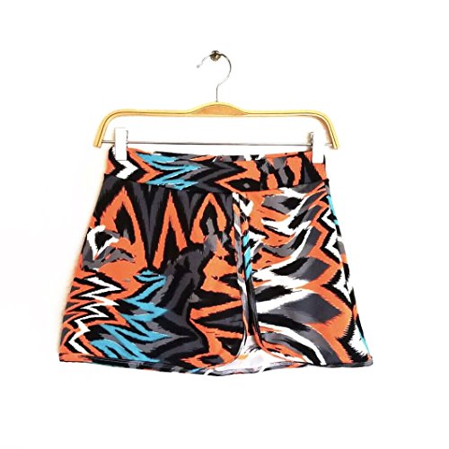 WIFIT Women's Casual Mini Skort Skirt/Short Gym Active Grey & Orange