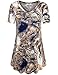 Flowy Tops for Women,Vivilli Teenagers Cozy Branch Printed Flowy Tunics Khaki XX-Large