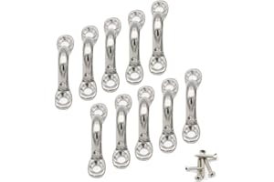 Tebery 10 Pack 3/4-Inch Stainless Steel Boat Top Pad Eye with Screws, Tie Down Kayak Deck Loops Eye Straps for Kayak Canoe Rigging