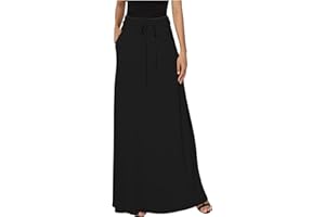 Tapanet Maxi Skirt for Women 2024 Summer High Waisted Long Flare A-Line Skirt Maxi Dress Casual Long Skirt Ankle Length Skirt