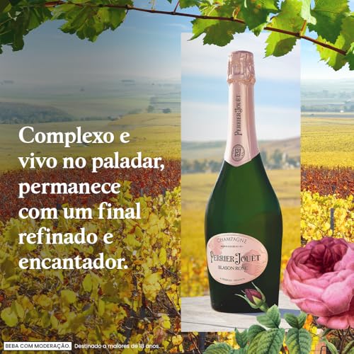 Champagne Francês Rosé Blason Perrier-Jouët Épernay Garrafa 750ml