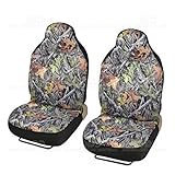 Front Camo Seat Covers - High Back Pro Camouflage for Cars Trucks SUVs
