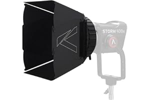 Aputure CF7 Fresnel and Barn Doors Kit,Compact Bowens Mount Fresnel Kit for Storm 400x,Included Protective Carrying Case