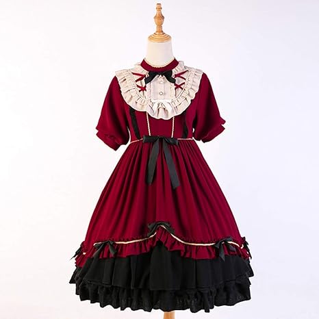 Amazon Co Jp 未来ノ夢 ロリータ服 Lolita ワンピース 半袖 レッド ピンク 紺色 クラシック系 かわいい 森ガール L レッド ホビー Amazon Co Jp 未来ノ夢 ロリータ服 Lolita ワンピース 半袖 レッド ピンク 紺色 クラシック系 かわいい 森ガール L レッド ホビー