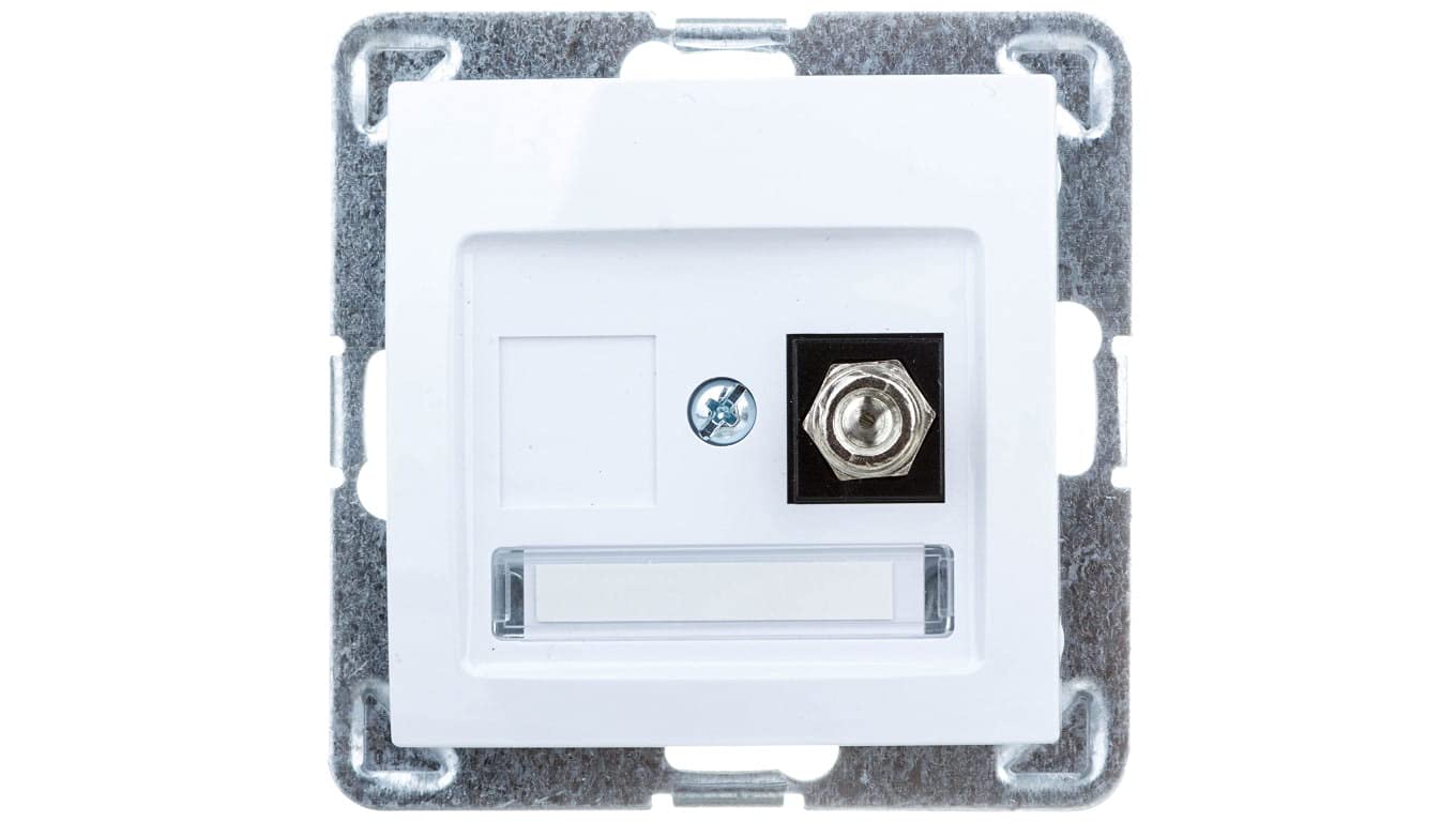 Ospel GPA-1YF/m/00 Socket White IP20, 71 mm 38 mm 71 mm 52 g