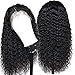 EAYON HAIR Curly 13x4 Lace Front Human Hair Wigs-Glueless 130% Density Brazilian Virgin Remy Wigs with Baby Hair for Women 18inch Natural Color
