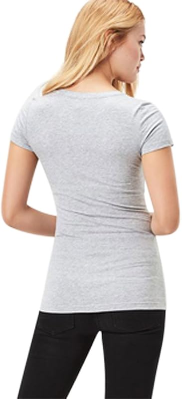 Donna Base V-Neck Cap Top, Bianco (white D07211-3310-110), L