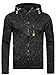 Mrignt Mens Full Zip Hooded Fleece Long Sleeve Two Front Pockets Sports Sweatshirt.
