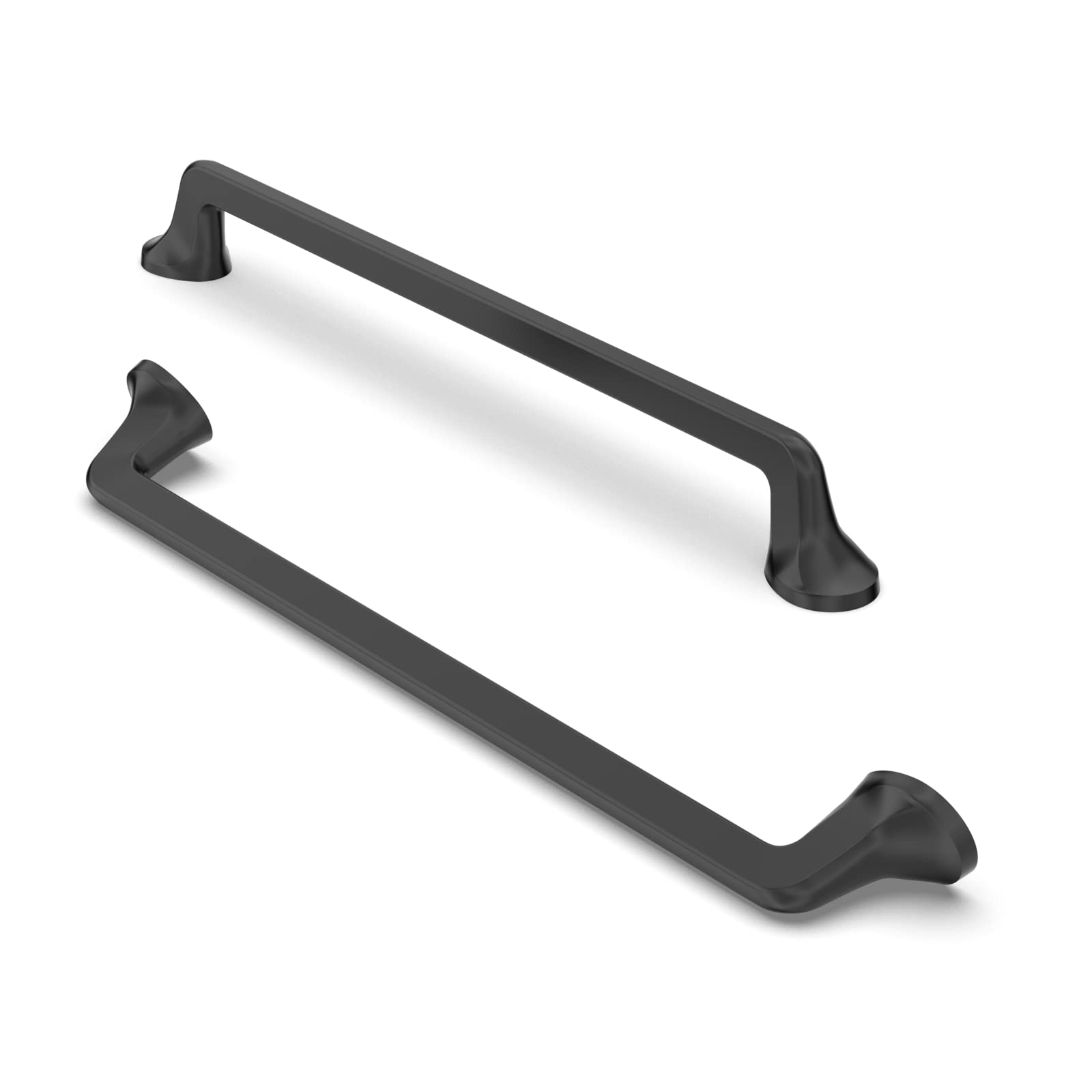 Furniware Pack of 10 furniture handles, cabinet handles, kitchen handles, furniture drawer handles, handles for kitchen cabinets, cupboards, furniture handles, drawer handles, 192 mm, matte, black