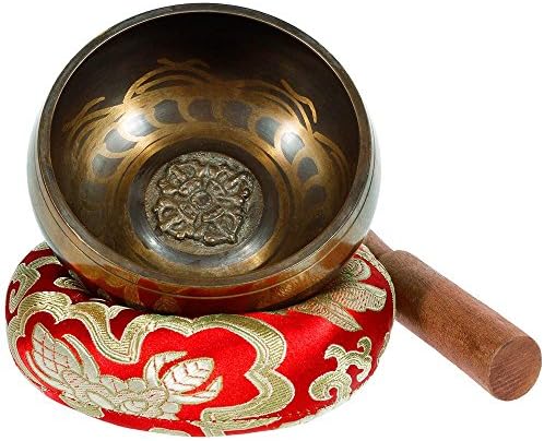 5" Inch Tibetan Singing Bowl Set for Meditation Chakra Healing, Prayer,Yoga, and Healing Through Vibration Buddhism Singing Bowl
