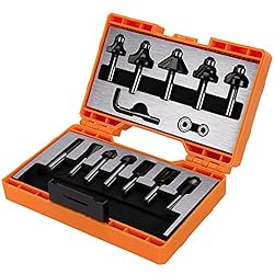 KSEIBI 1/4 Inch Router Bit Set, Tungsten Carbide