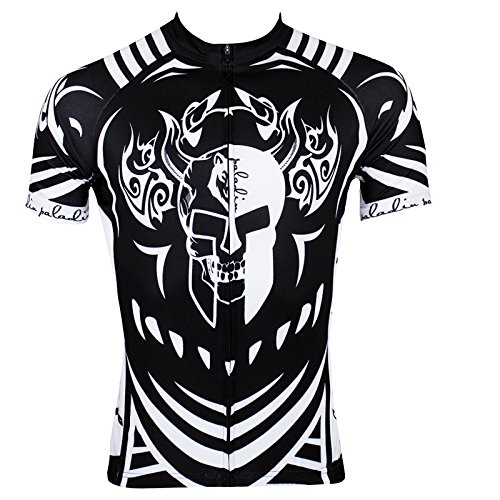 Mountain Hills Halloween Black Ghost Skull Men's Short Sleeve Bicycle Cycling Jersey Set S-3XL