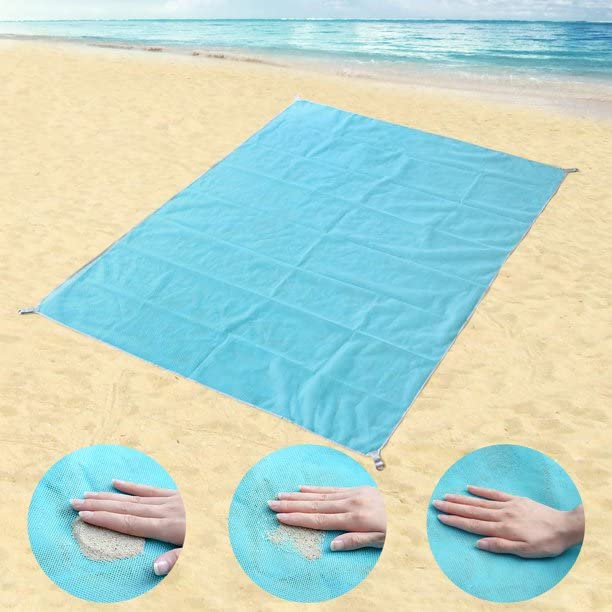 Almineez Sandproof Beach Mat Picnic Blanket Waterproof - Beach Blanket 200 x 150cm Picnic Rug Extra Large Waterproof Sand Free Mat for Beach, Camping, Hiking Compact Lightweight