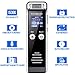 TOOBOM 8GB Digital Voice Recorder for Lectures - R75 Voice Activated Recorder with Playback 1536KPBS Audio Recording Device Password Protection Mini Tape Recorder, Auto Record, SD Card Slot