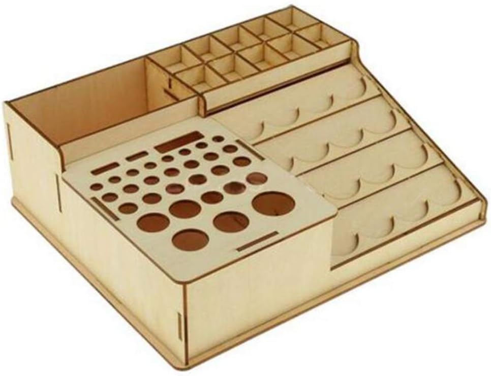 Wooden Paints Bottles Rack Modular Stand Storage Rack DIY Art Painting Tools, Acrylics Paint Stand Organizer,Tattoo Paint Brushes Display Stand,Painting Brushes Tray,Epoxy Tools Storage Model Box