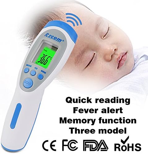Digital Infrared Forehead Thermometer Non-Contact Infrared Digital Thermometer(Forehead tem/Body/Room),Better Accuracy For Baby Infant Toddler and Adults with FDA and CE approved