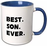 3dRose Best Son Ever 15oz Two-Tone Blue Mug