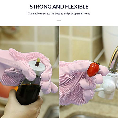 image for QualityZone Upgraded Premium Magic Saksak Silicone Dishwashing Gloves,