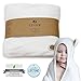 Jinee Organic Hooded Baby Towel - Ultra Soft Natural Bamboo Towels with Hood for Boy, Girl, Infant, Newborn or Toddlers - Keeps Your Little One Dry & Warm - Hypoallergenic, Antibacterial, 35” x 35”