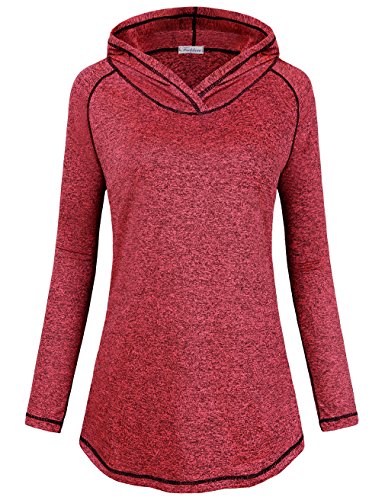Faddare Sweatshirts for Women, 2017 Fashion Boutique Ladies Long Sleeve Hoodie Pullover Sweatshirt Moisture Wicking Smooth Outdoor Tops Petite Blouse,Red S