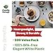 Comfy Package [500 Count] Heavy Duty White Plastic Forks, Extra Heavyweight Disposable Forks Perfect for Restaurants, Parties, and Dinner