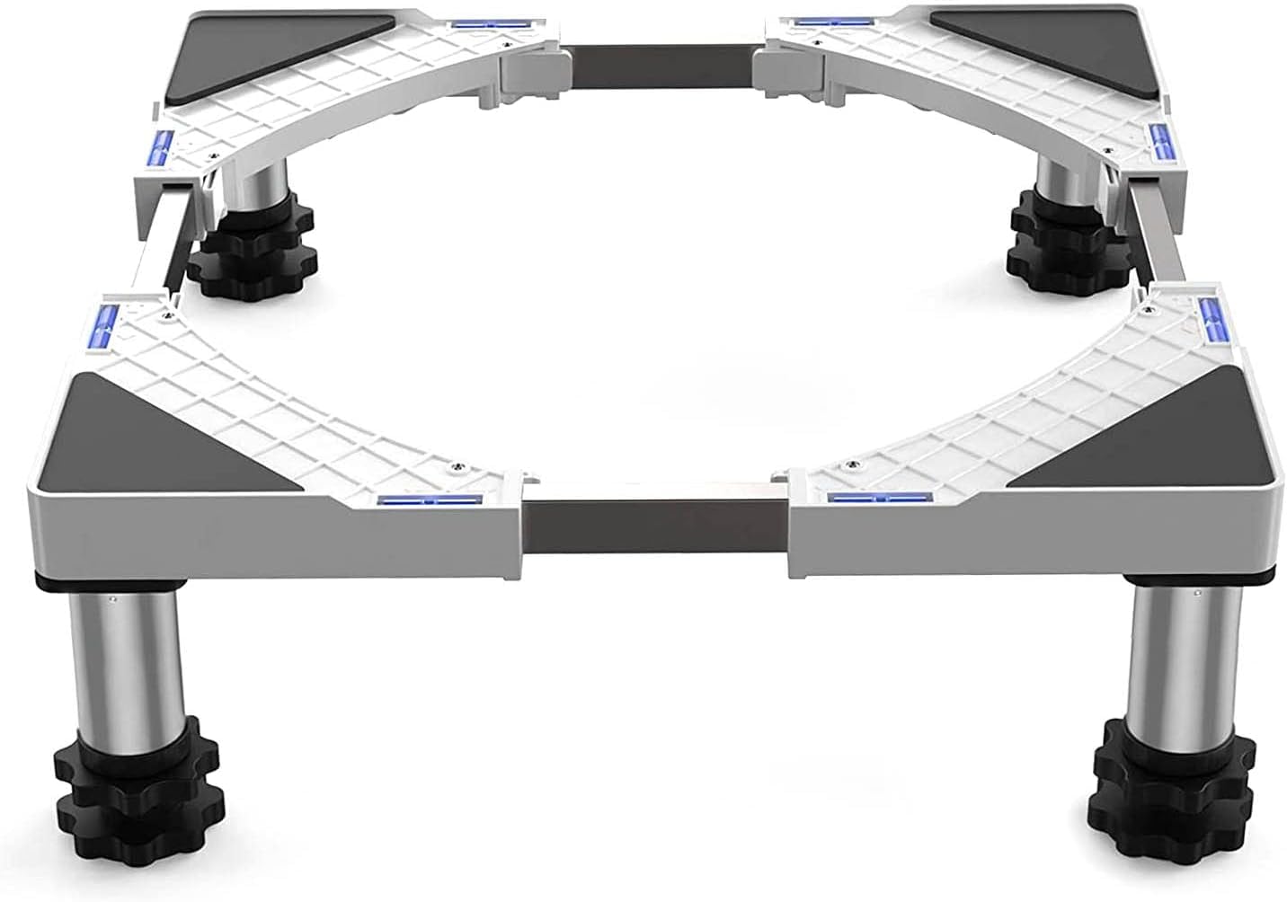 DEWEL Waschmaschine Untergestell Verstellbare Bärenlast 300KG,Waschmaschine Sockel für Trockner Kühlschrank,Gefrierschrank,Waschmaschinen Podest Breite 45-65cm,Höhe 18–22cm,Weiß