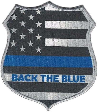 Back the Blue Thin Blue Line Shield Support Police Patch