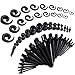 BodyJ4You 54PC Ear Stretching Kit - 14G-00G Beginner Gauges - Black Acrylic Tapers Spirals No Flare Plugs O-Rings - Lightweight Expanders Unisex Men Women
