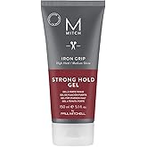 MITCH by Paul Mitchell Iron Grip Strong Hold Gel, High Hold, Medium Shine, For All Hair Types + Textures, 5.1 fl. oz