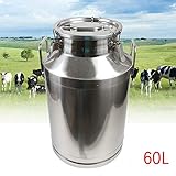 Milk Can, 60 Liter 15.8 Gallon Heavy Duty Stainless