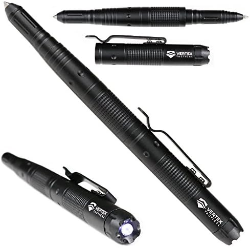Vertex Tactical WRAITH Tactical Pen Flashlight LED Light Self-Defense with Glass Breaking Tip