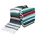El Paso Designs Genuine Mexican Falsa Blanket - Yoga Studio Blanket, Colorful, Soft Woven Serape Imported from Mexico