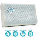 Save&Soft Gel Memory Foam Pillow - Doctor Recommended Contour Design - Reversible Orthopedic Sleeping Pillow Helps to Reduce Neck Pain - Cervical Chiropractic Cooling Pillow for Men Women