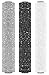 Firefly Craft Glitter Heat Transfer Vinyl Bundle (White, Black, Silver) — HTV Vinyl for Plotter Printer and Die-Cut Machine — Iron On or Heat Press — Craft Vinyl — 3 Pack (12