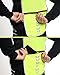High Visibility Reflective Running Vest | Hi Vis Safety Vest with Pocket and Zipper for Biking, Motorcycle and Dog or Night Walking | Waterproof Neon Vests for Men and Women with 6 Adjustable Straps