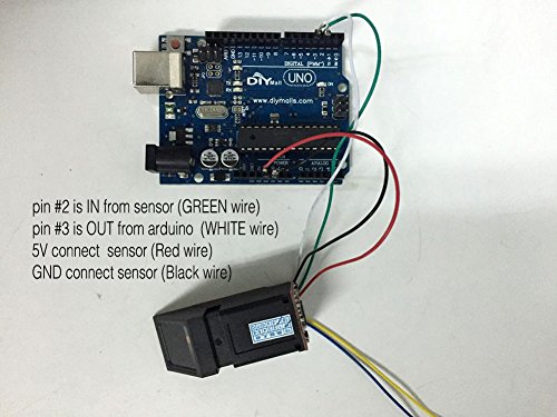 Green Light Optical Fingerprint Reader Sensor Module for Arduino Mega2560 UNO R3 DIYmall - Thumbnail 4