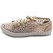 Ollio Women's Ballet Shoe Lace Up Sneaker Flat