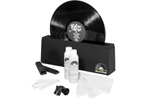 Big Fudge Vinyl Record Cleaner Kit - incl. Record Cleaning Machine, Washer Fluid, Microfiber Cloth and Rack - LP Spinner Mach