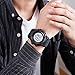 SKMEI Digital Plastic Watches Pupils Wristwatch Waterproof Digital Watch Sport Watches for Men (Black Large)