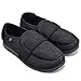 W&Lesvago Men's Extra Wide Width Adjustable Diabetic Slippers - Comfortable Indoor&Outdoor Shoes ((Men) US 11# Mesh, Mesh Black)