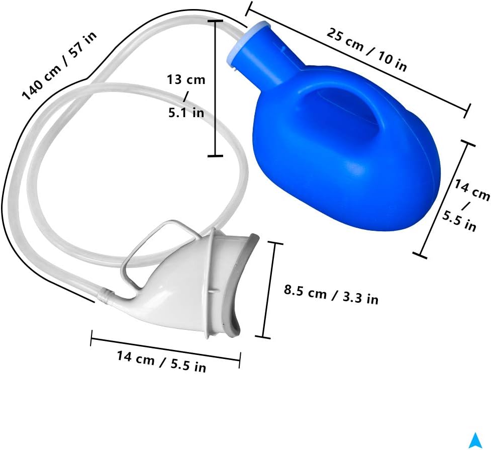 Men’s Urinal with Handheld Portable Urine Cup 2000 ml Large Capacity